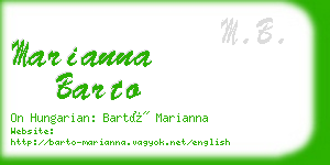 marianna barto business card